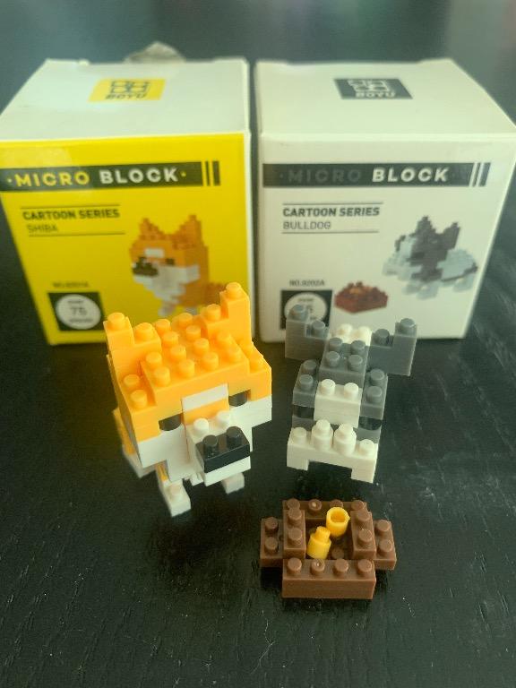 Micro Block Cartoon Series Shiba, Bulldog, Monsters Inc. Mike and