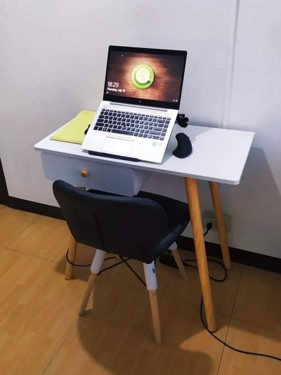Mini Scandi Table w/ one drawer (left side) (Category: Tables & Sets) located in Mandaluyong City. Submitted by bceshops (Listing ID 1020702222, Image 2). Description: Mini Scandj Table w/ one drawer (left side) 80x40cm 3,350 ONLY! #makethebest1.