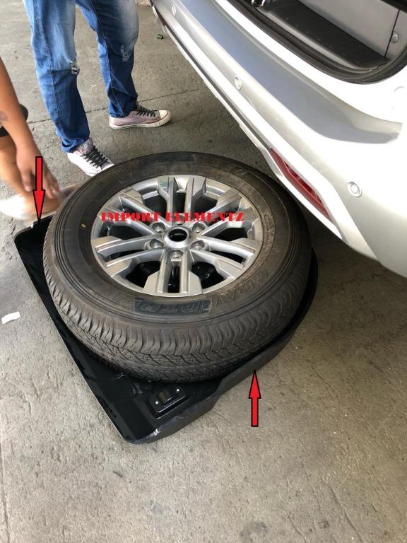 Mitsubishi Montero Spare Tire Cover with Wheels. Abs Plastic . Very