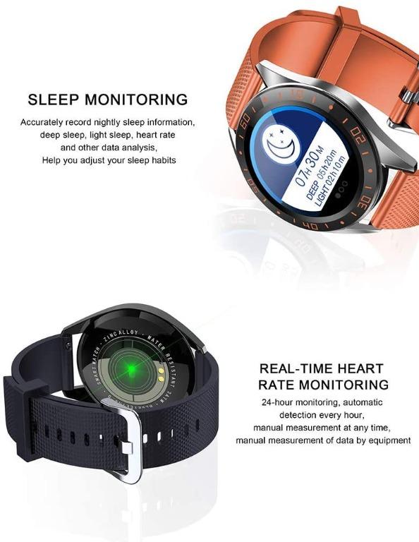N jpantech Smartwatch Fitness Tracker Smart Watches IP68 Waterproof Fitness Watch with Heart Rate Monitor Pedometer Step Counter Sleep Monitor