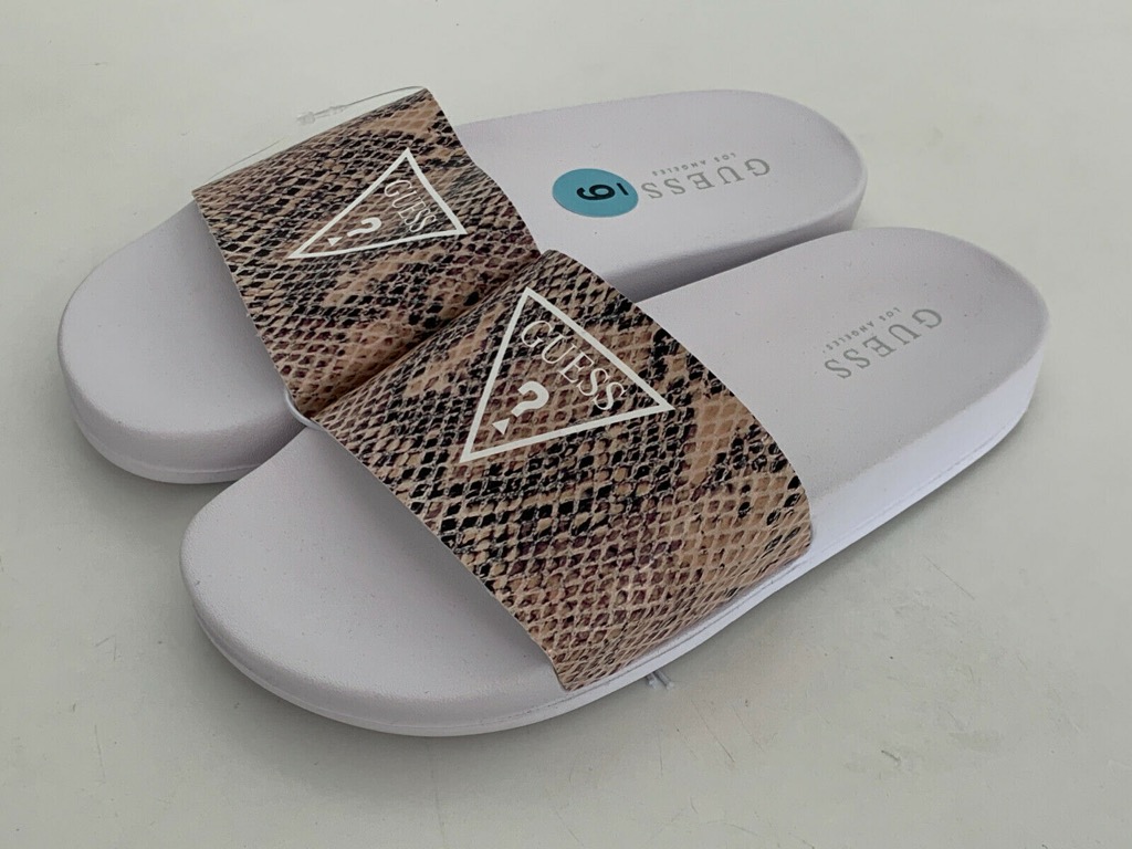 guess snake print trainers