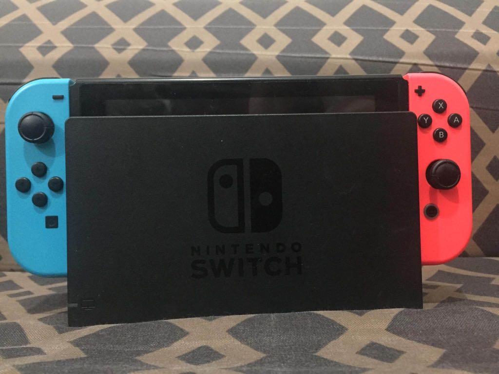 Nintendo Switch V1 (Category: Nintendo) located in Makati City. Submitted by dindjarin (Listing ID 1022245160, Image 3). Description: Original Dock Original Hdmi Original Charger Can include box (not good condition) No issues with Unit. No joycon grip Free extra controller Games included -nba 2k19 (physical) Crash bandicoot (digital) Fortnite (digital) .
