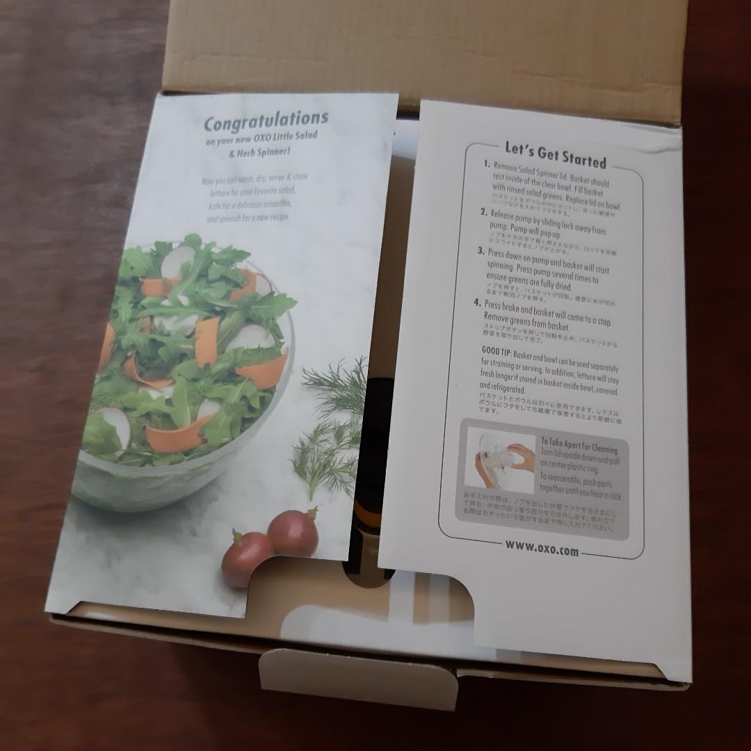 OXO Good Grips Little Salad and Herb Spinner 4.0, TV & Home Appliances