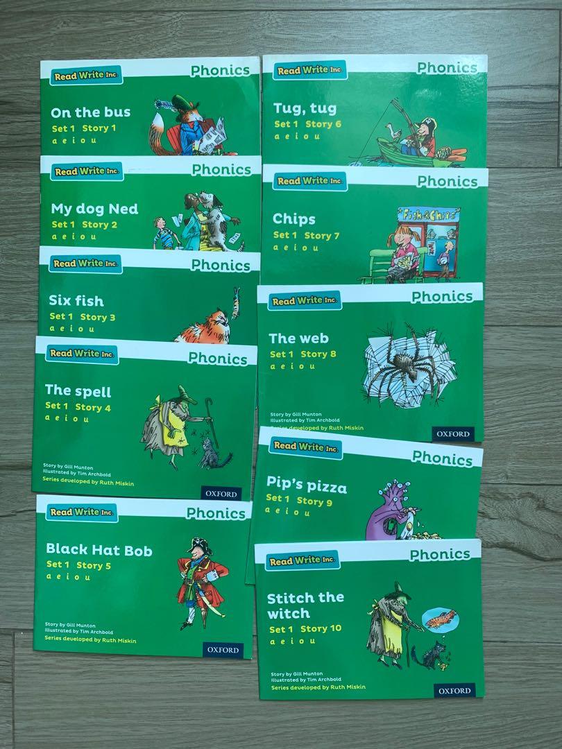Phonics RWI green book set 1, 興趣及遊戲, 書本 & 文具, 小說 & 故事書 Carousell