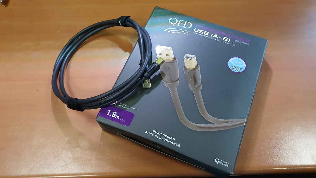 QED Performance USB A-B cable 1.5m, Audio, Portable Audio Accessories on Carousell