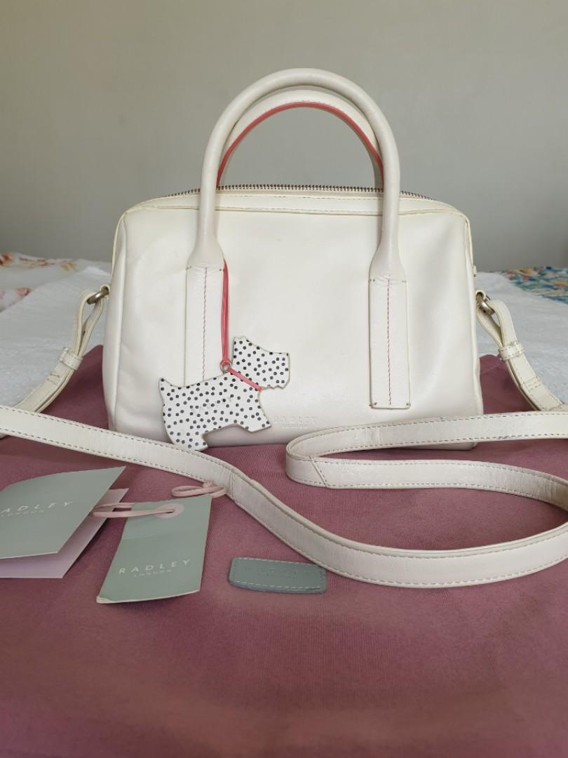 Radley Leather Bag (Authentic) (Category: Luxury Bags & Wallets) located in Makati City. Submitted by belle_ame_67 (Listing ID 1022152443, Image 1). Description: 100% Authentic Radley Bag (UK Brand) Genuine Leather Bought in Rustan's Makati 1 zip and 2 open pockets inside 2 open pockets outside Complete with tag and dustbag.