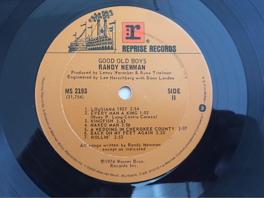 Randy Newman Good Old Boys Vinyl Lp Reprise Records Ms 2193 1974 Usa Music Media Cds Dvds Other Media On Carousell