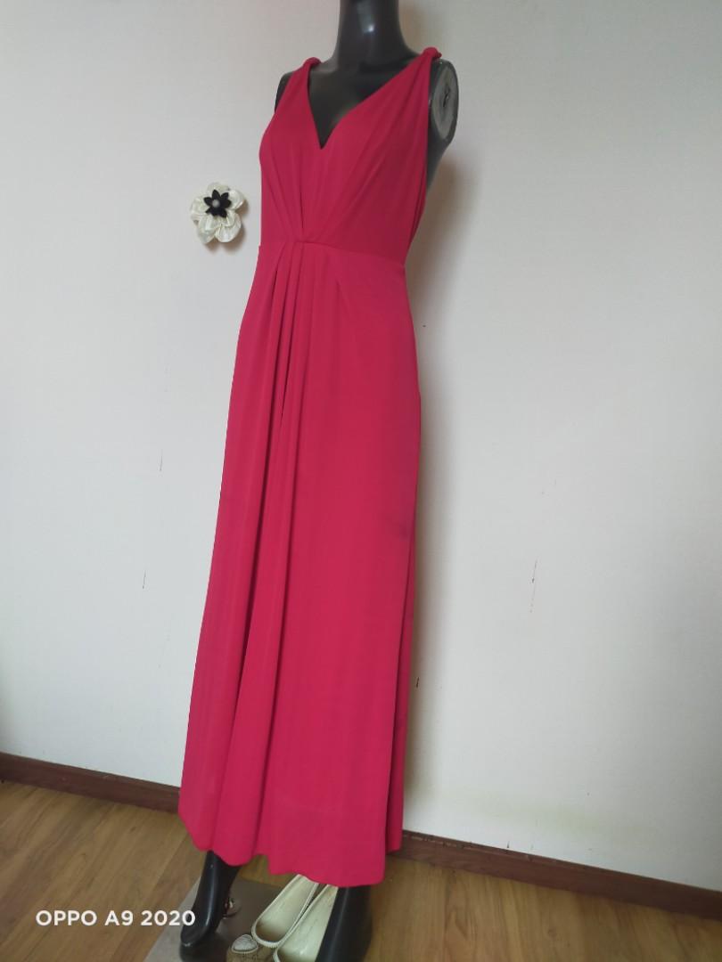 chinese dress ladies Bcbg Marybeth Womens Lace Overlay Cut-Out Party Dress, Size: 0, Red main image 1