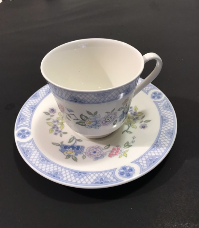 Royal Doulton Coniston 6 Piece Flat Cup & Saucer Set with Storage Pouch (H5030)
