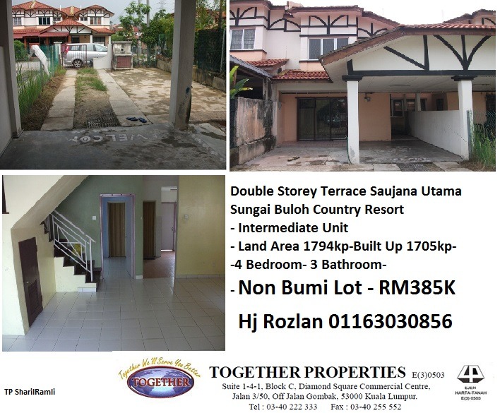 Terrace 2tkt Saujana Sbcr Sungai Buloh Country Resort Rm385 Property For Sale On Carousell