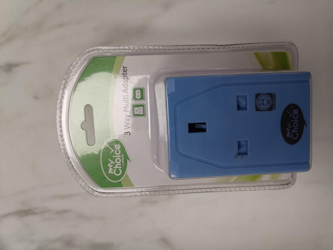 Three ways plug (Category: Electrical, Adaptors & Sockets) located in Singapore. Submitted by avocaton (Listing ID 1022271084, Image 1). Description: .