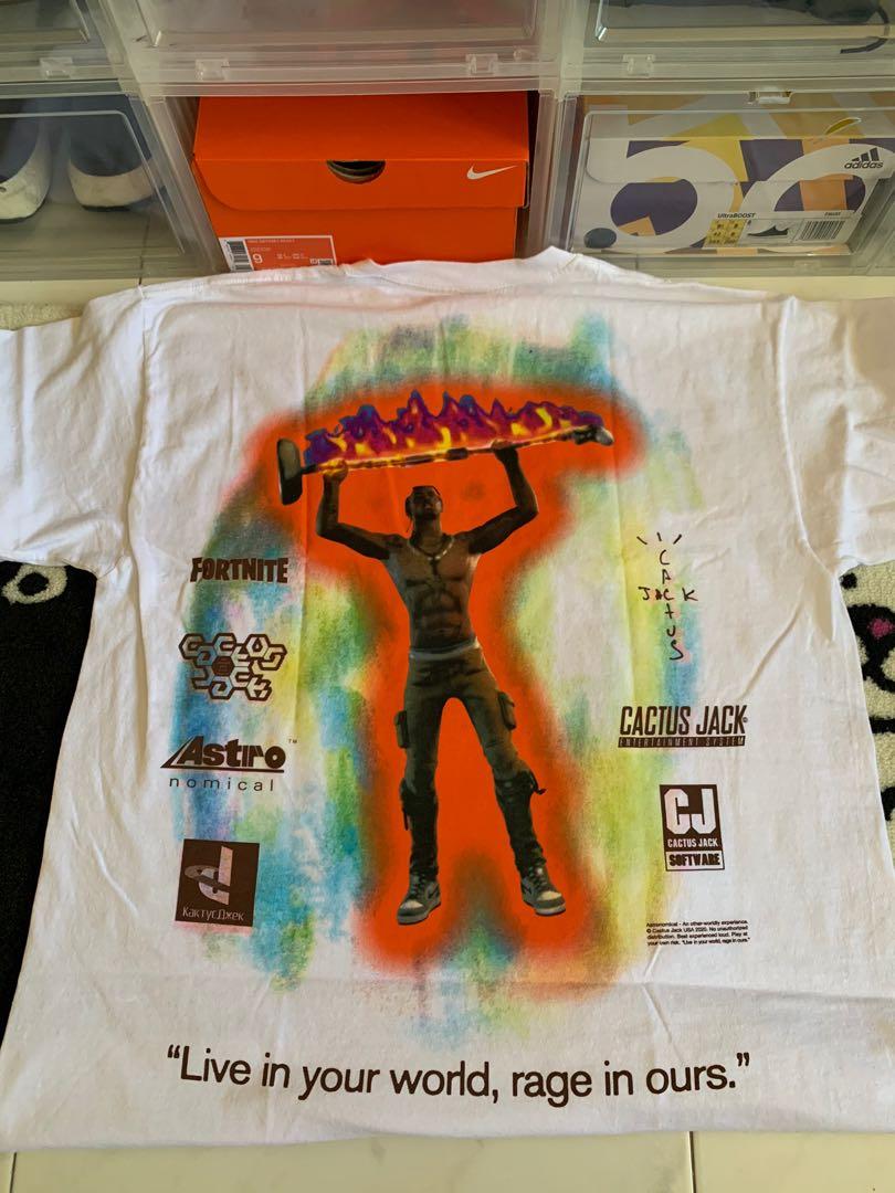 Travis Scott Rage Emote Tee Men S Fashion Clothes Tops On Carousell