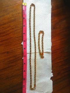 Twisted Gold Necklace & Bracelet