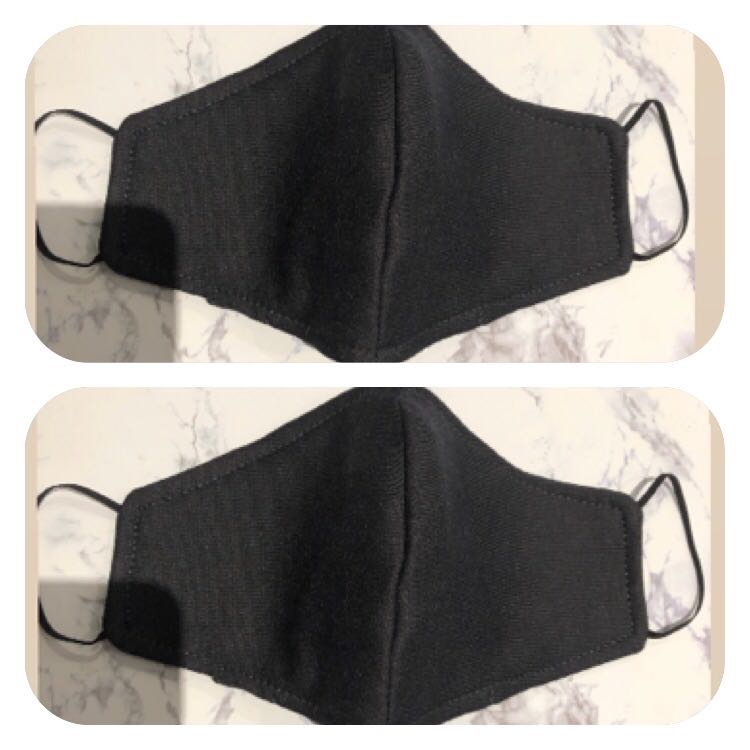 Two Fabric masks (reusable) double layer with an additional pocket for extra protection