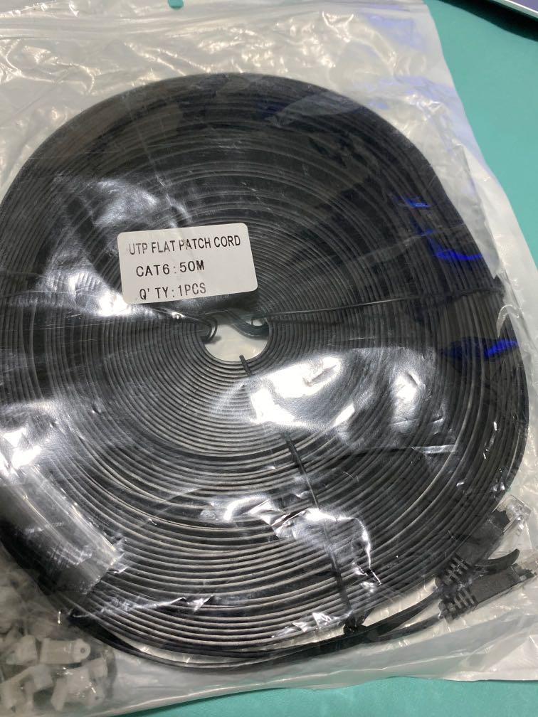 UTP Flat Patch Cord (Category: Cables & Adaptors) located in Singapore. Submitted by glittershine (Listing ID 1022281172, Image 1). Description: Brand new 50m long Colour: Black Self collect: Sengkang West Delivery: $5.