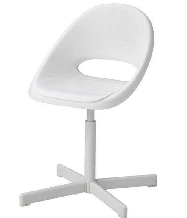 White Ikea Loberget Swivel Chair Home Furniture Furniture Fixtures Tables Chairs On Carousell