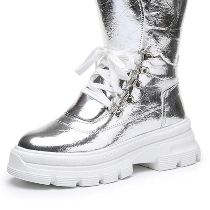 silver boots womens