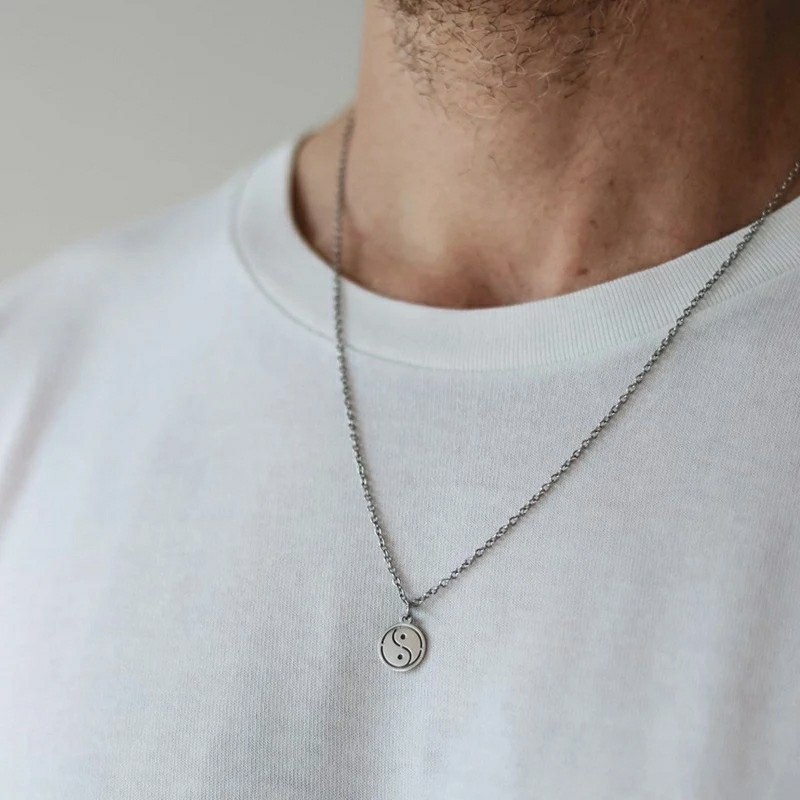 Yin yang necklace mens online
