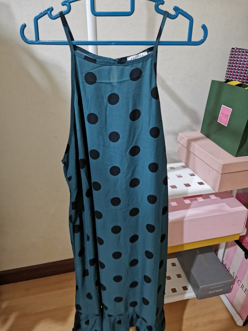 zalora polka dot dress