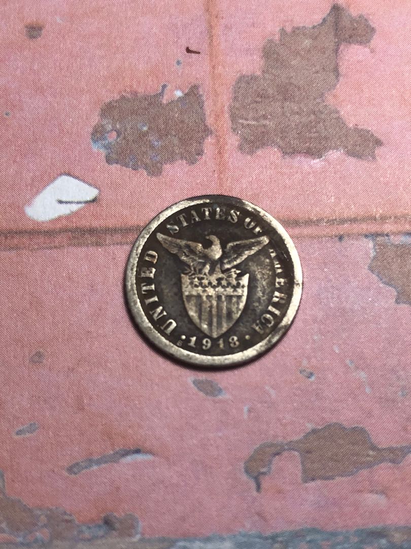 1918 Old Coin Philippine 10 Centavo