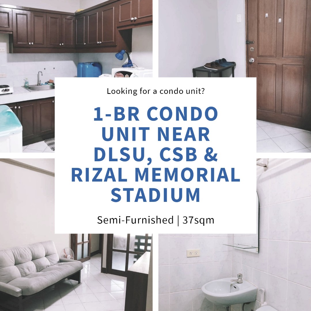 1BR CONDO FOR RENT IN MANILANEAR DLSU, CSB, RIZAL MEMORIAL STADIUM