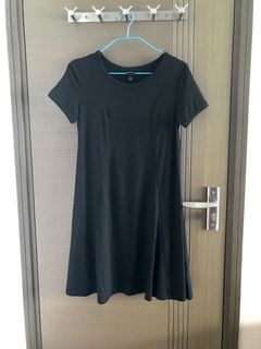 美國 Art Class 黑色 短袖 連身裙 少女 14至16歲 成人 M碼 直條 斯文裙 全新免郵 女士 夏天 teen ladies black short sleeve one piece dress NEW629776543960331116