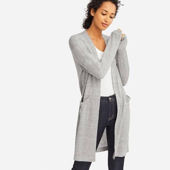 uniqlo linen cardigan