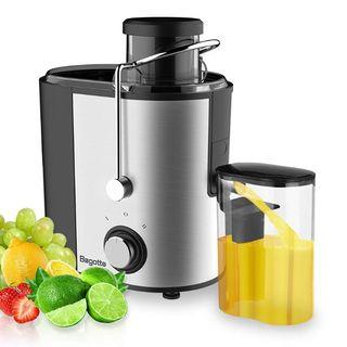 A108 Juicer, Bagotte Upgraded 65mm Wide Mouth Large Juicer Machine, Dual Speed Settings Juicers Whole Fruit and Vegetable Easy to Clean