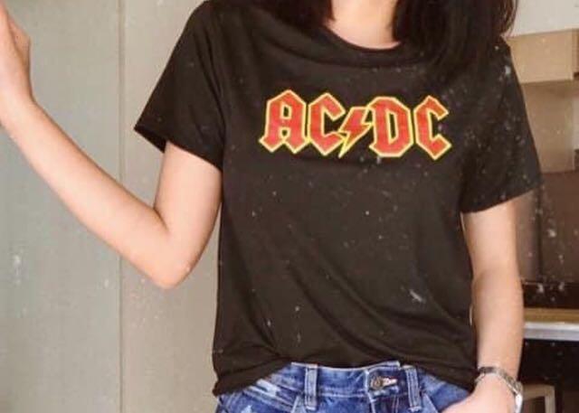 Acdc Band Shirt Women S Fashion Clothes Tops On Carousell