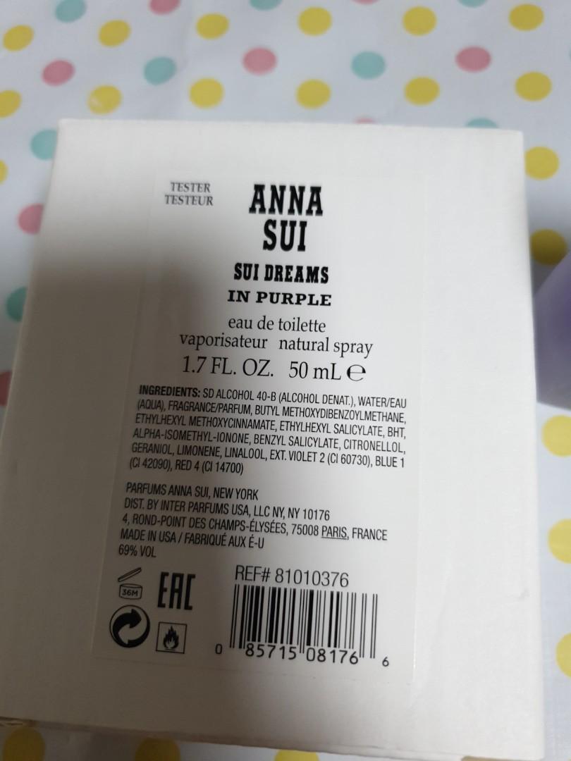 Anna Sui Dreams In Purple 50ml Beauty Personal Care Fragrance