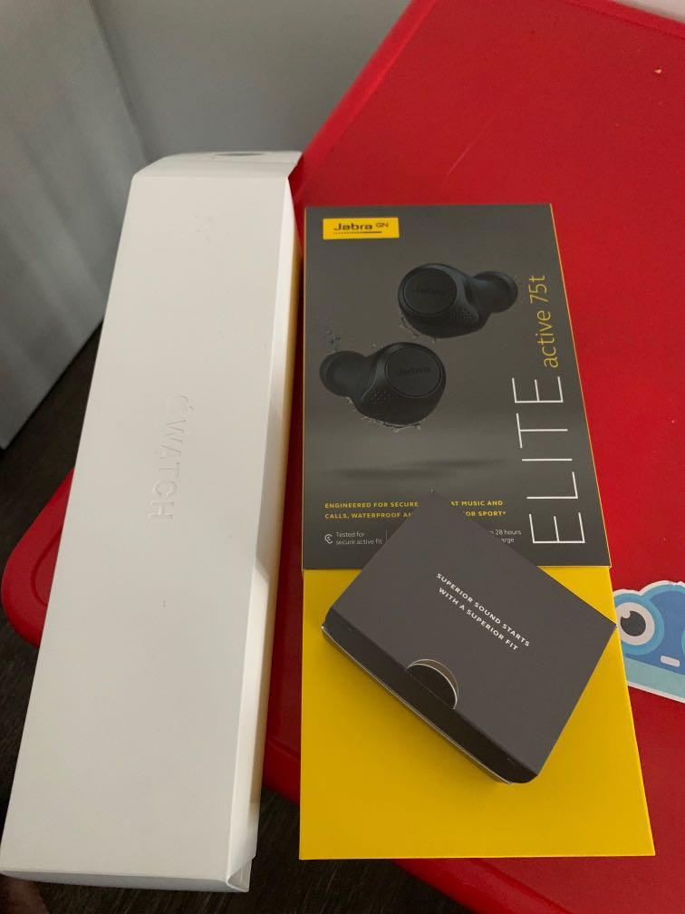 Apple watch s4 40mm box and jabra elite active 75t box ONLY Computers Tech Parts Accessories Other Accessories on Carousell