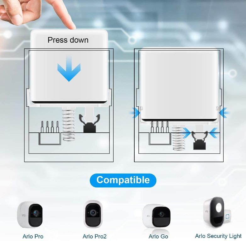 Arlo Battery Charger Station, Dual Rechargeable Batteries Charging