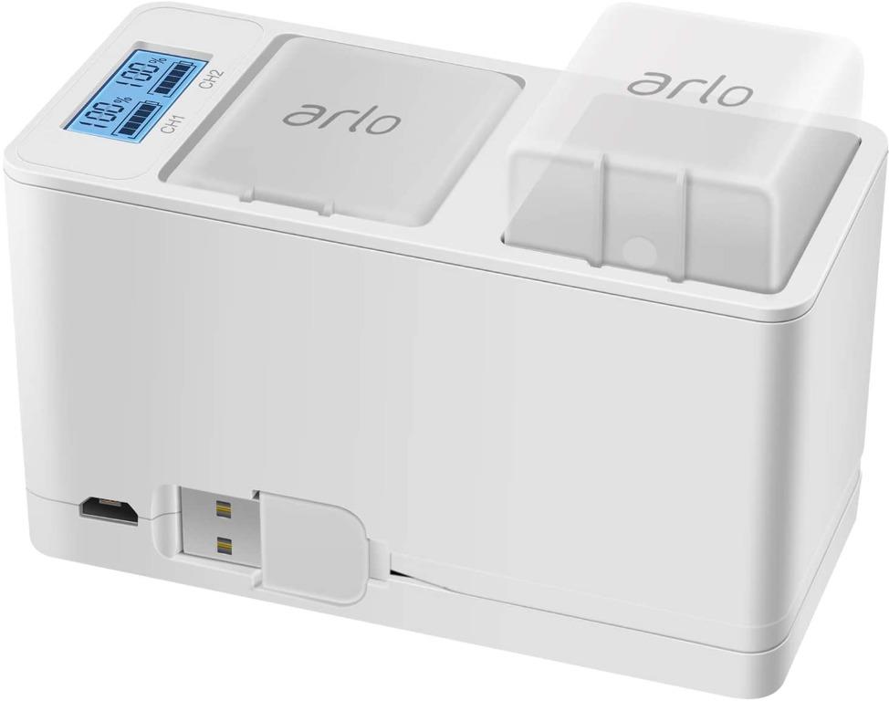 Arlo Battery Charger Station, Dual Rechargeable Batteries Charging