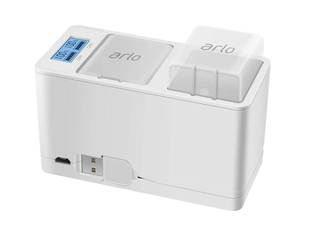 Arlo Battery Charger Station, Dual Rechargeable Batteries Charging