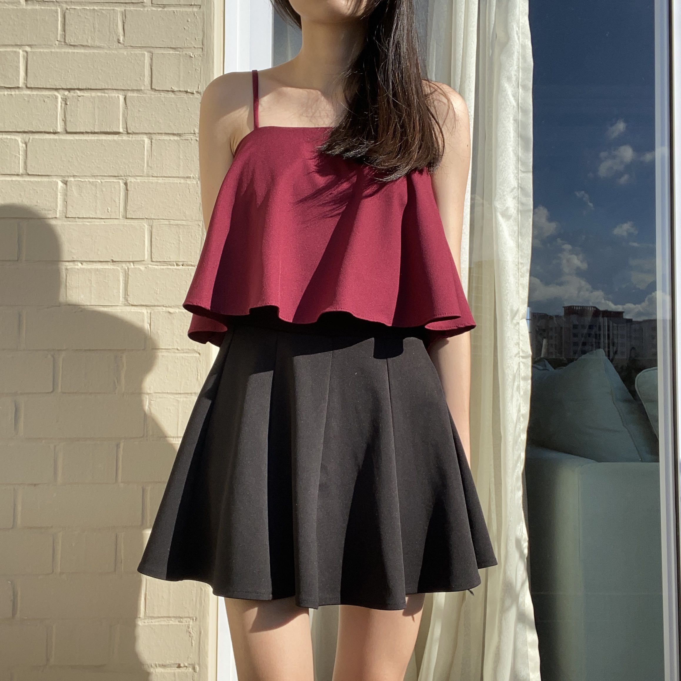 Skater skirt with shorts underneath clearance