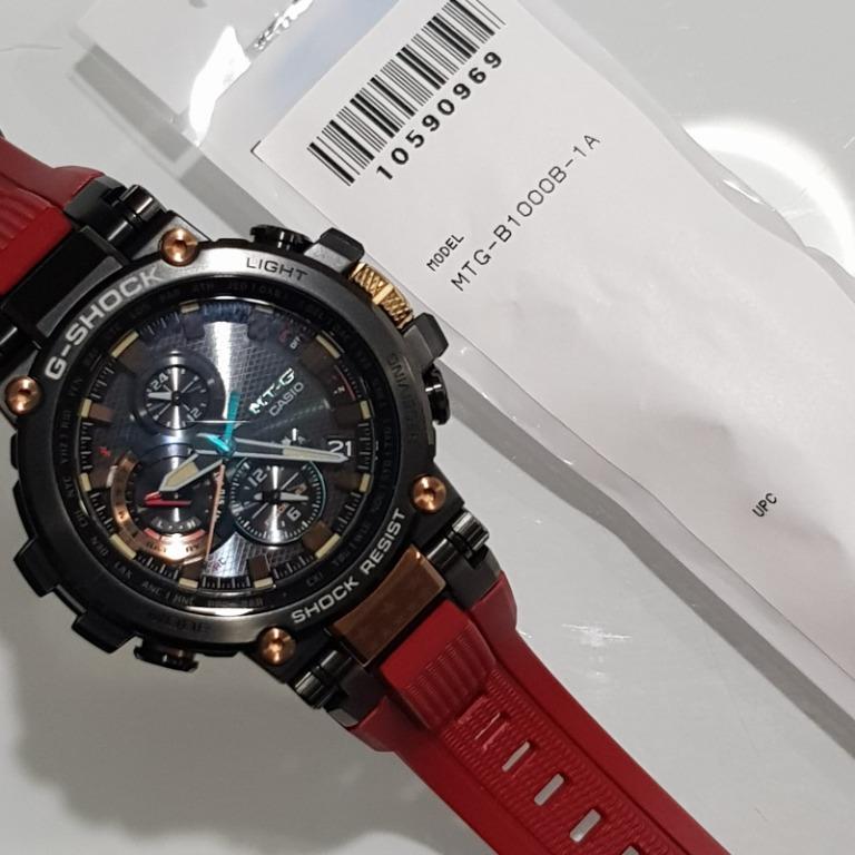 Brand New Authentic Red Band For Mtg B1000b 1a4 Casio G Shock Mtg Luxury Watches On Carousell