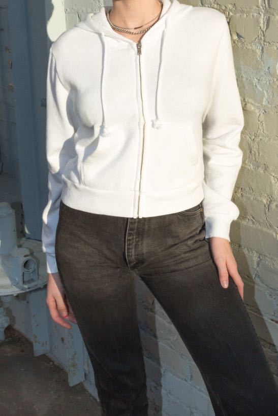 White crystal hoodie brandy clearance