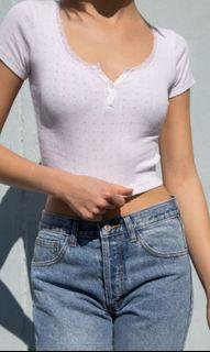 brandy melville white zelly top