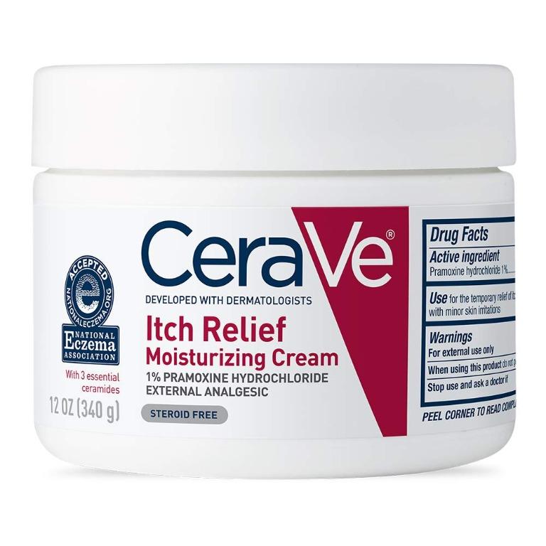 Cerave Itch Relief Moisturizing Cream 12oz 340g, Beauty & Personal Care