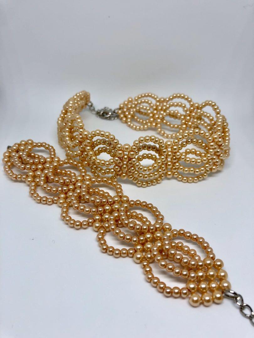 Champagne pearl bracelet sale