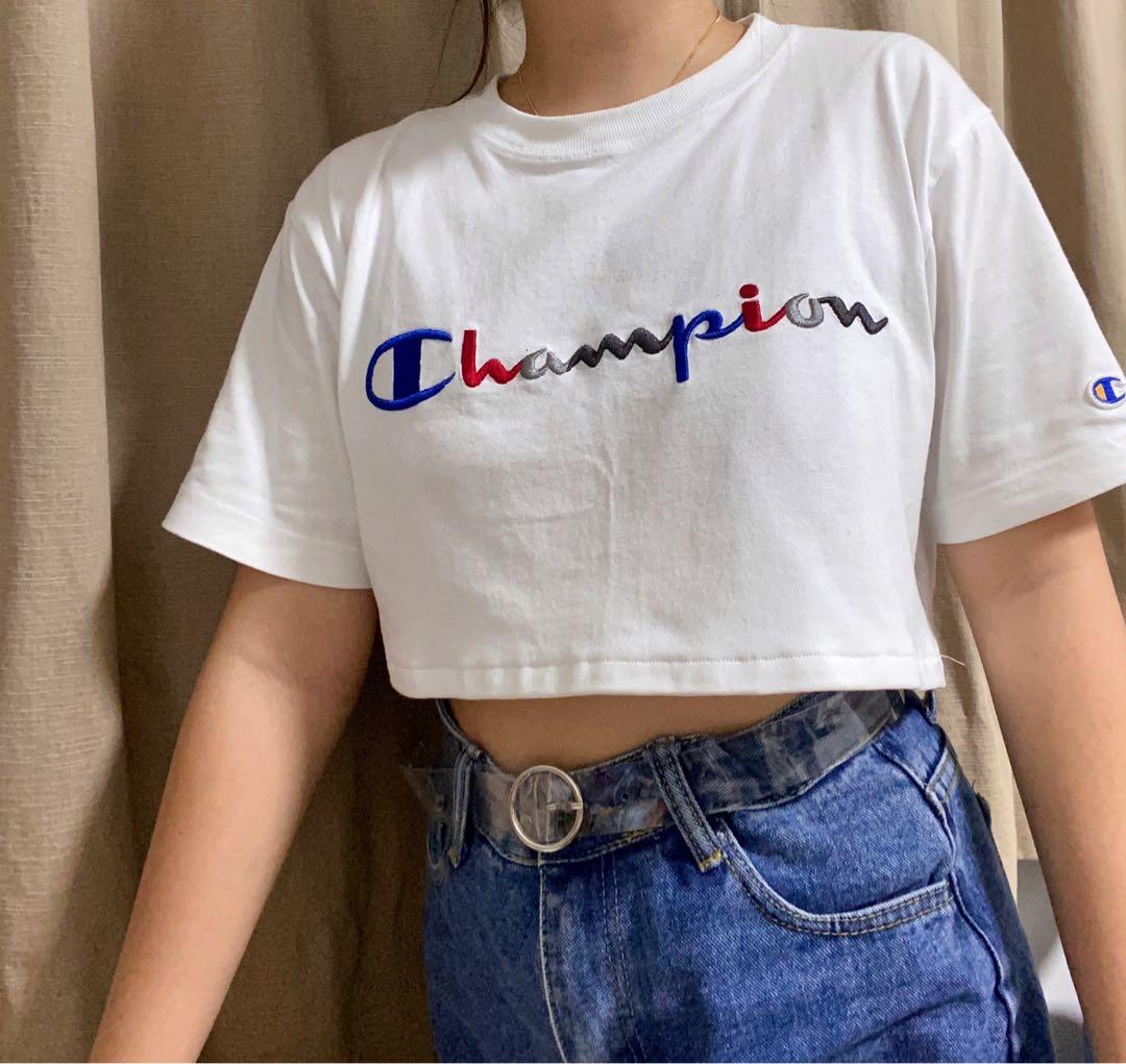 champion crop top womens