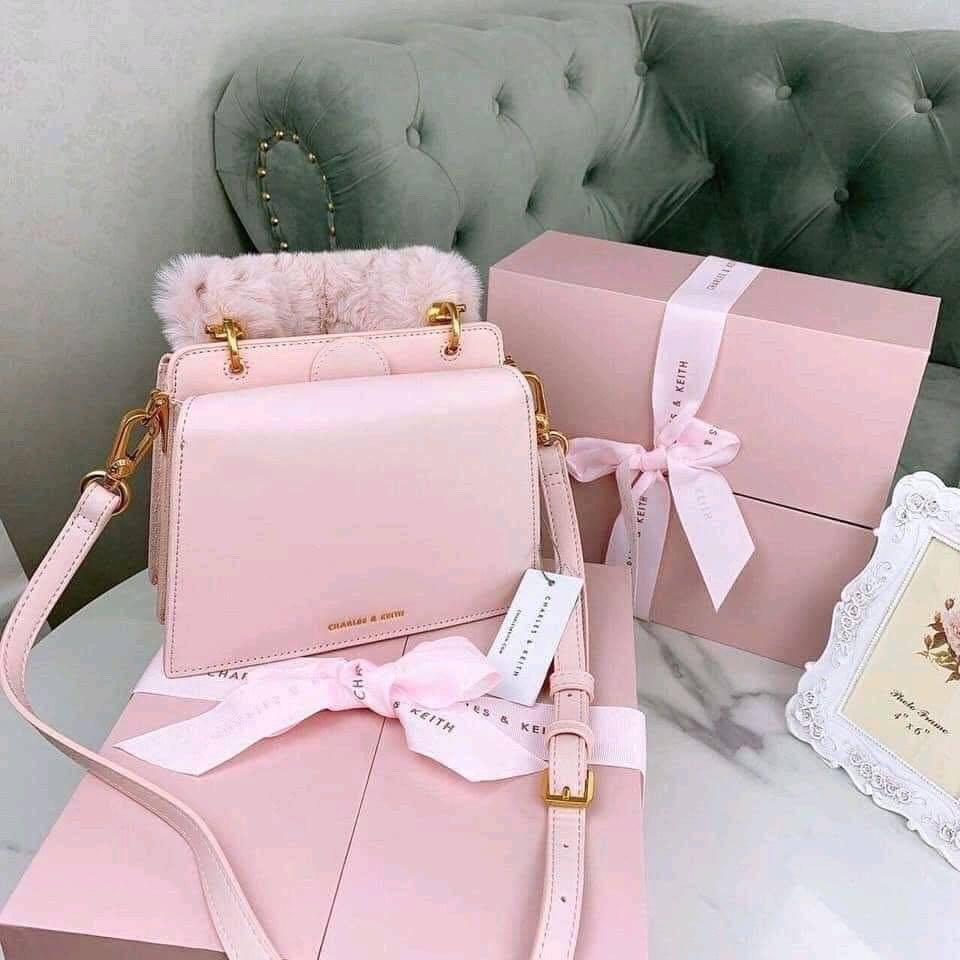 charles and keith bag with fur