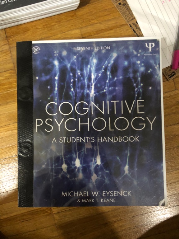 Cognitive Psychology A Student S Handbook Seventh Edition M Eysenck M Keane Photocopied Textbooks On Carousell