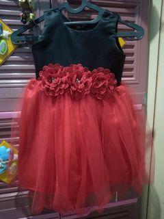 Dress hitam merah
