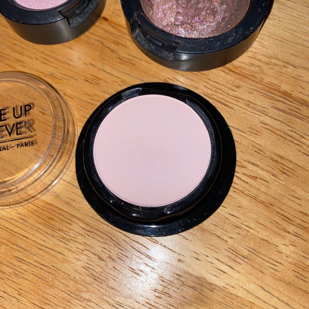 MAC Makeup For Ever Eyeshadow singles bundle (Category: Makeup) located in Quezon City. Submitted by nth.hand (Listing ID 1022541585, Image 3). Description: MUFE/Makeup Forever shadow refill (pan only) Shade: m-870 / yogurt (matte soft pink, could be used as blush if you’re pale) MAC Pink Freeze (frost) MAC Mineralize eyeshadow in Rare Find All items barely used, maybe 90% full, 100% authentic.