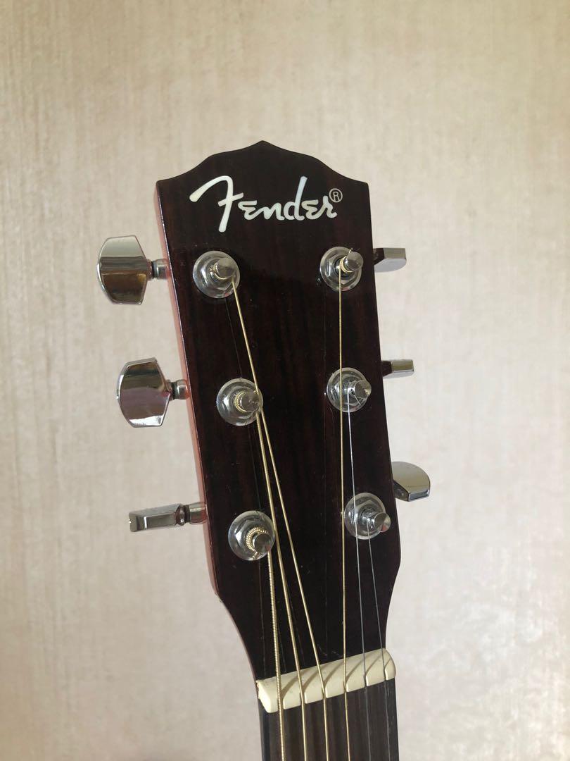 Fender Acoustic Guitar + bag, 興趣及遊戲, 音樂、樂器& 配件, 樂器- Carousell