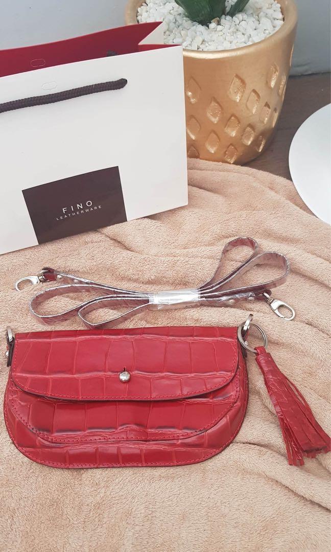 Fino Red Sling Bag Women s Fashion Bags Wallets Cross body