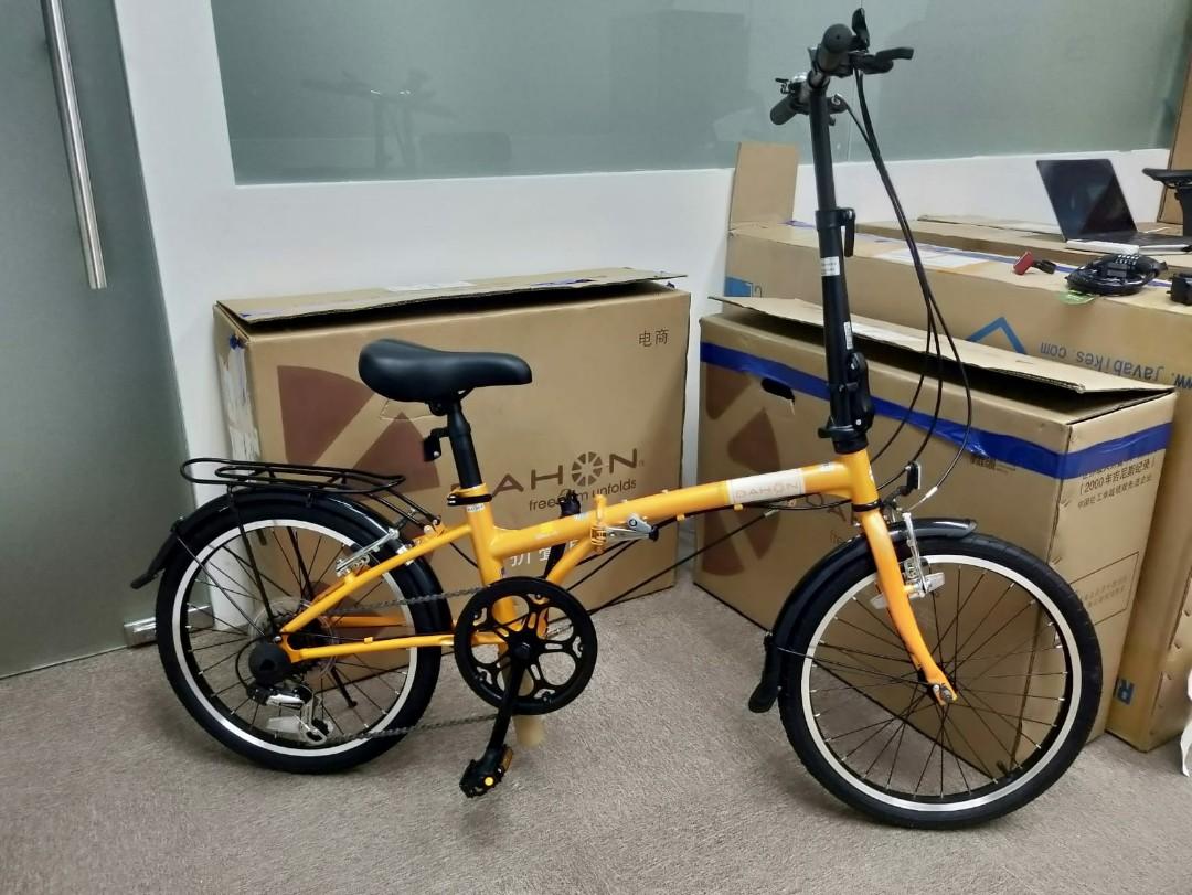 DAHON SUNKIST ORANGE FOLDABLE BICYCLE Sports Equipment Bicycles Parts Bicycles on Carousell