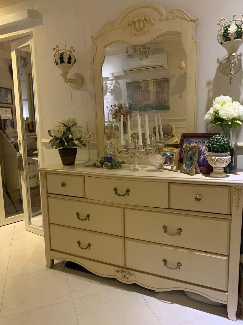 French Victorian Buffet Table Sideboard Cabinet Furniture Shelves Drawers On Carousell