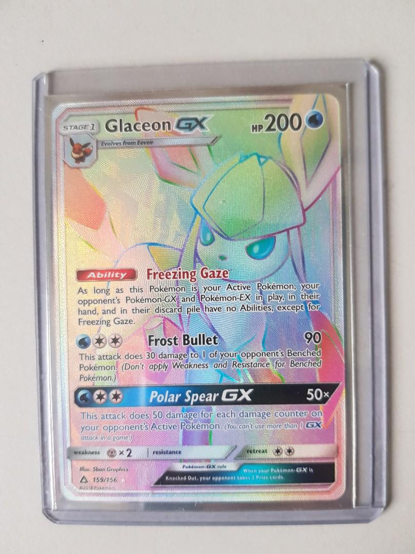 Glaceon Gx Rainbow Rare Toys Games Board Games Cards On Carousell The pokemon (pocket monsters) franchise begain back in 1996 as a video game by satoshi tajiri and game freak. glaceon gx rainbow rare toys games
